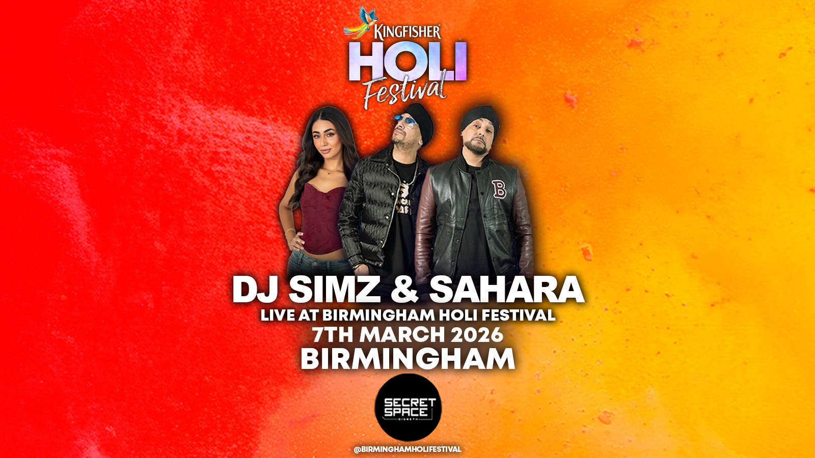 Kingfisher’s Birmingham Holi Festival | Saturday 7th March | Secret Space Digbeth