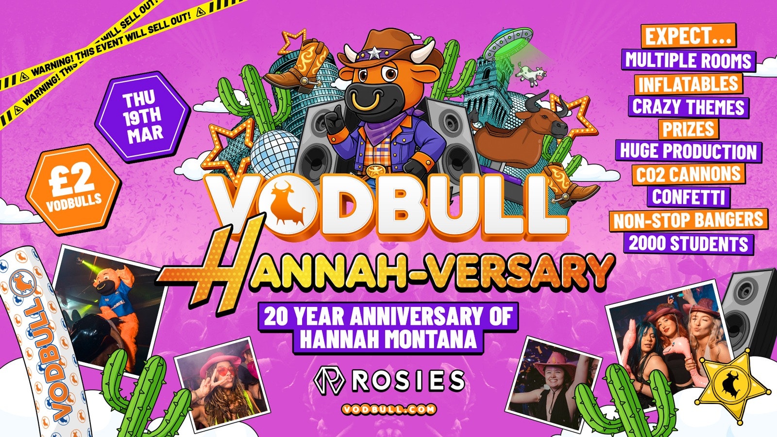 🧡 VODBULL HANNAH-VERSARY⚠️[ON SALE NOW!!]⚠️ at ROSIES!! 19/03