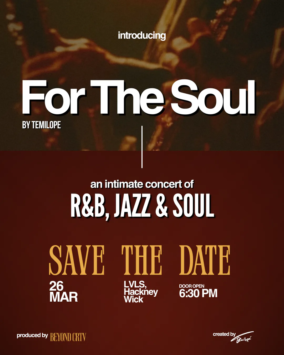 For The Soul by Temilope at LVLS, London on 26th Mar | Fatsoma