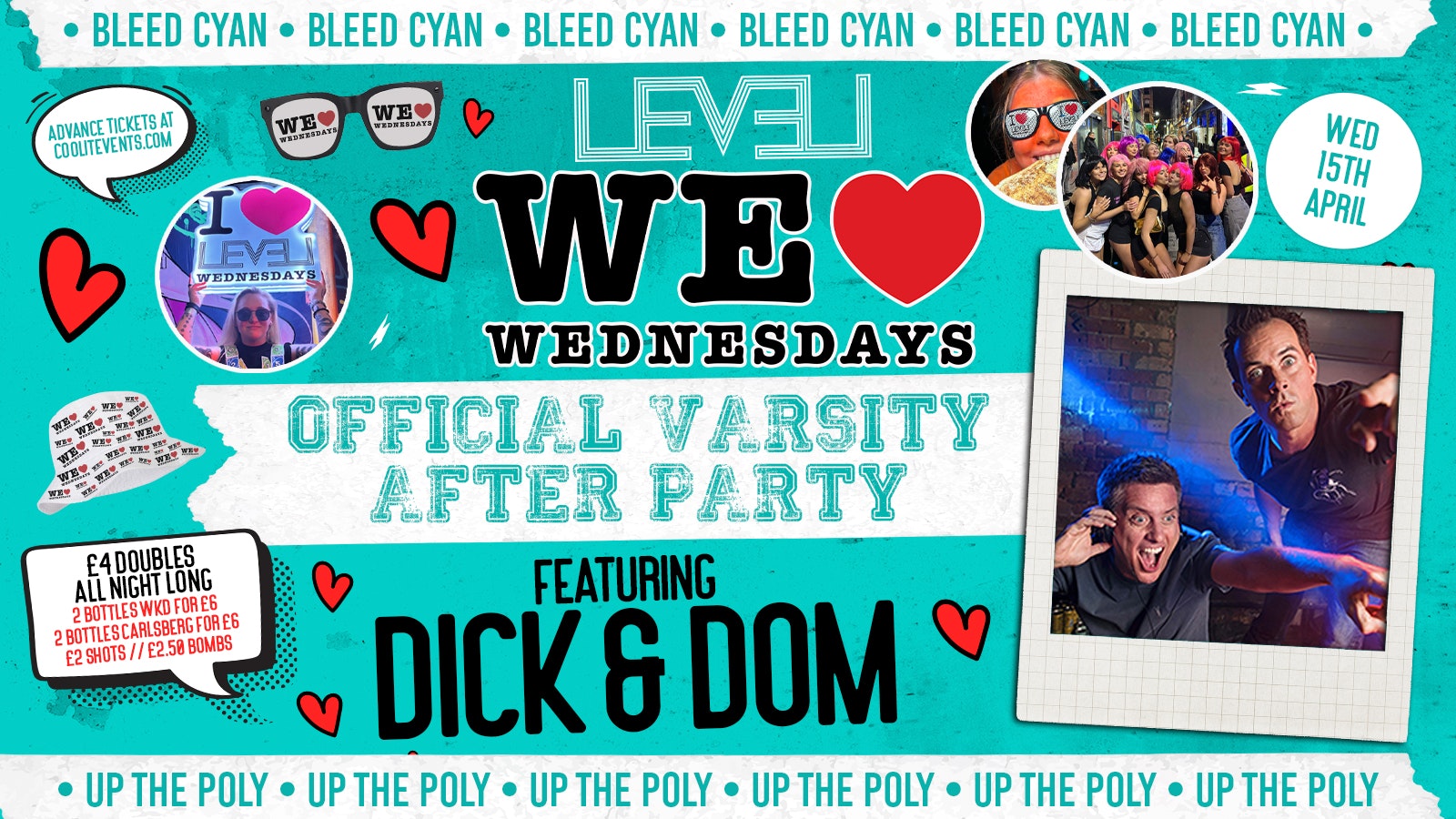 WE LOVE ❤️ WEDNESDAYS – OFFICIAL VARSITY AFTER PARTY 🩵 – Pop Floor hosted by DICK & DOM – LIVERPOOL’S LEGENDARY WEDNESDAY NIGHT