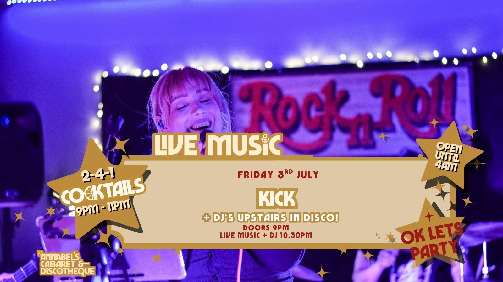 Live Music: KICK // Annabel’s Cabaret & Discotheque