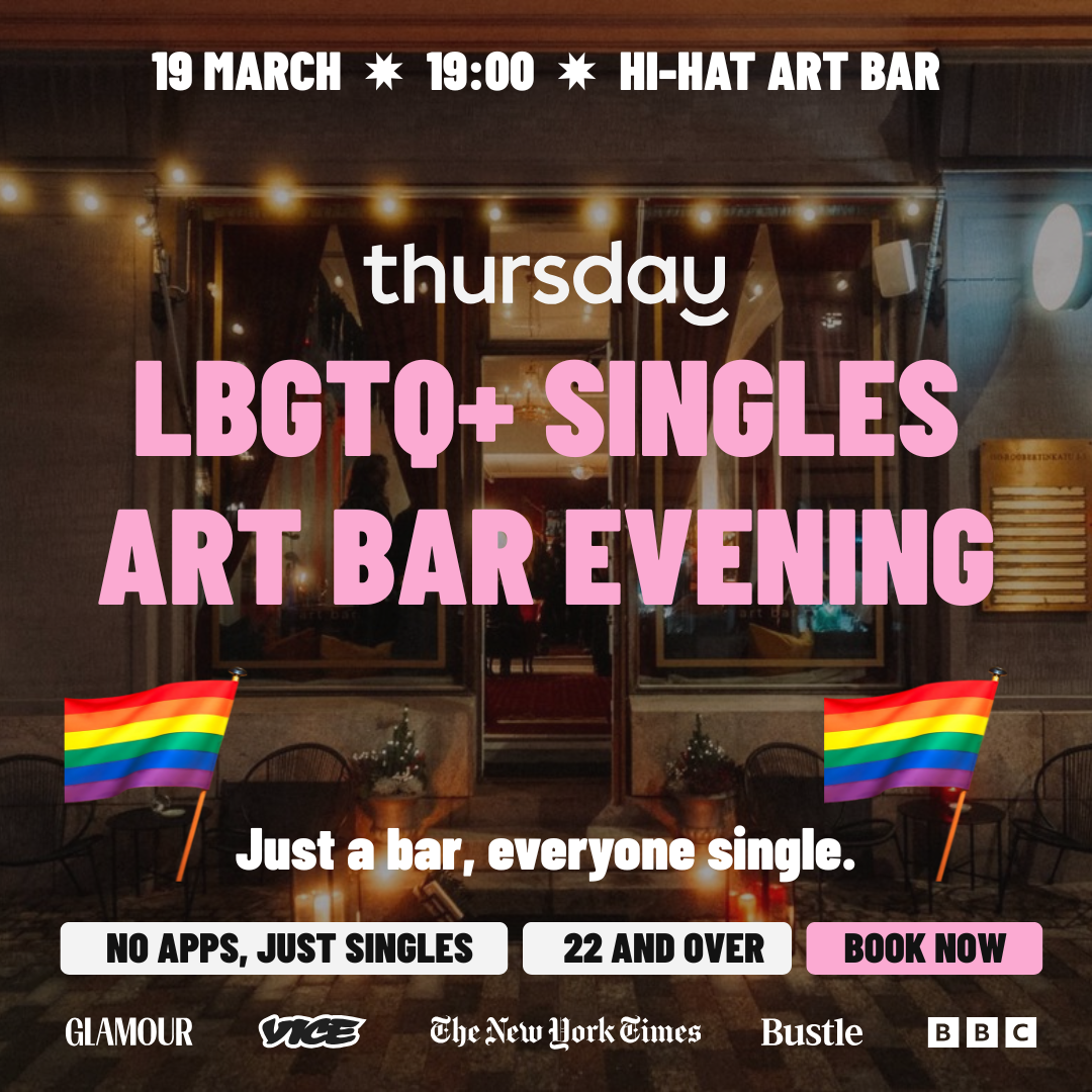 Thursday | LGBTQ+ Singles Art Bar Evening | Hi-Hat Art Bar | Helsinki