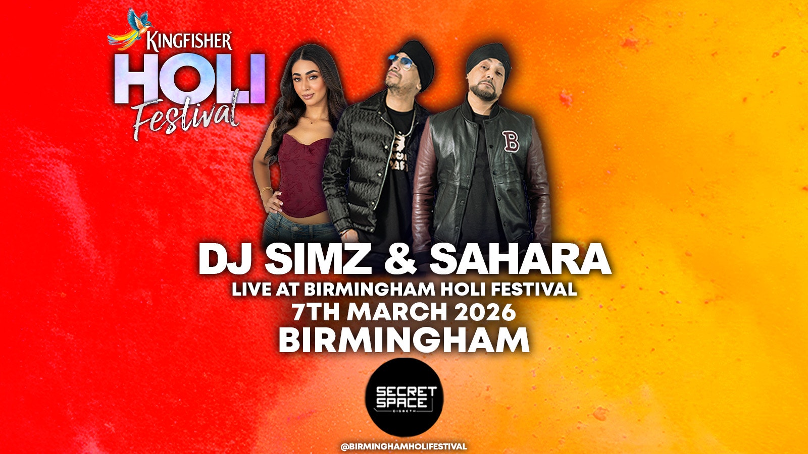 Kingfisher’s Birmingham Holi Festival | Saturday 7th March | Secret Space Digbeth
