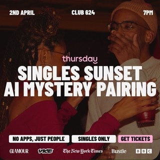 Thursday | Singles Sunset AI Mystery Pairing at Club 624 | Philadelphia