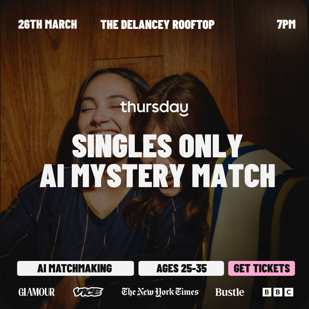 Thursday | The Delancey (AI Mystery Match) 25-35 | NYC
