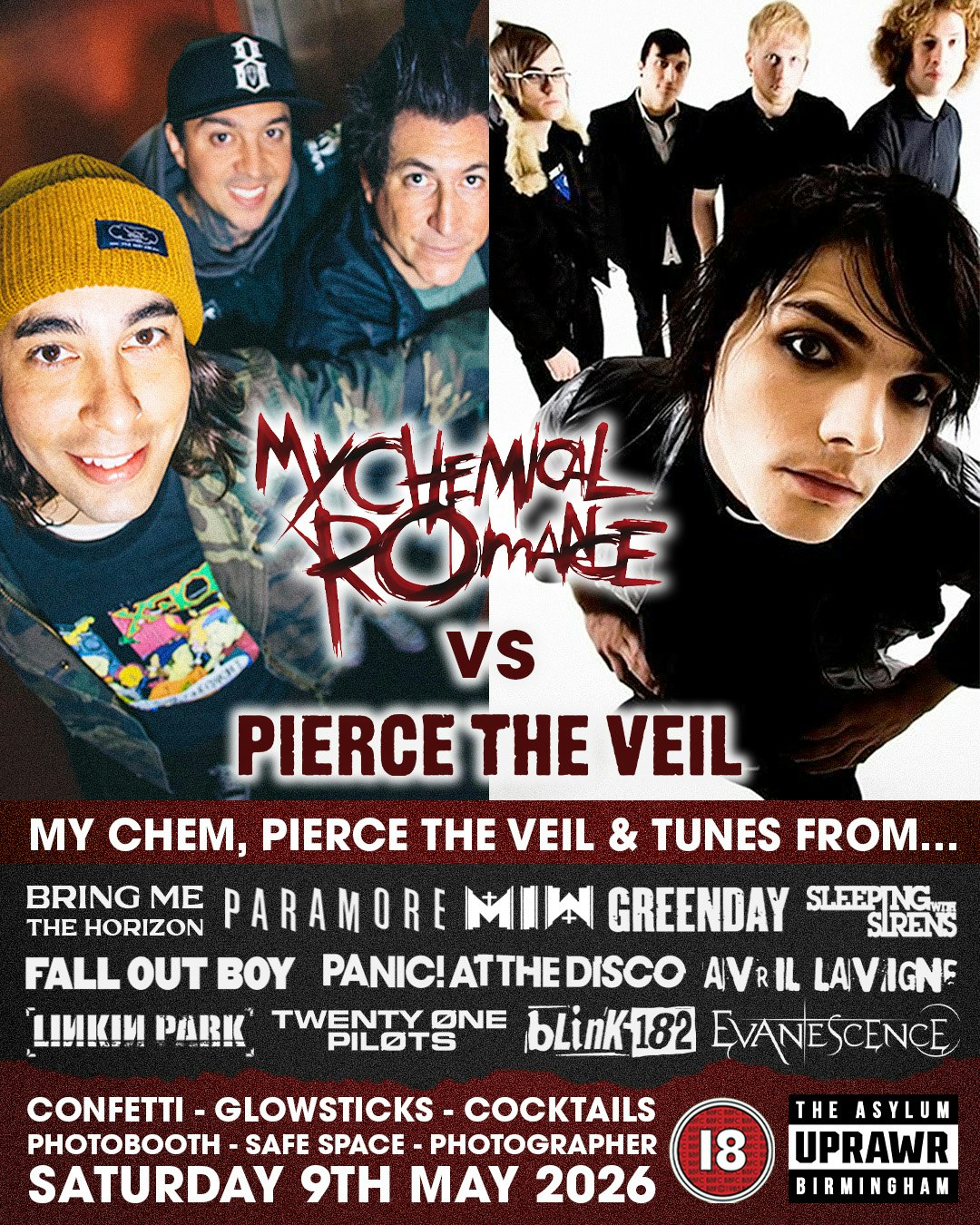 My Chemical Romance vs Pierce the Veil Clubnight!