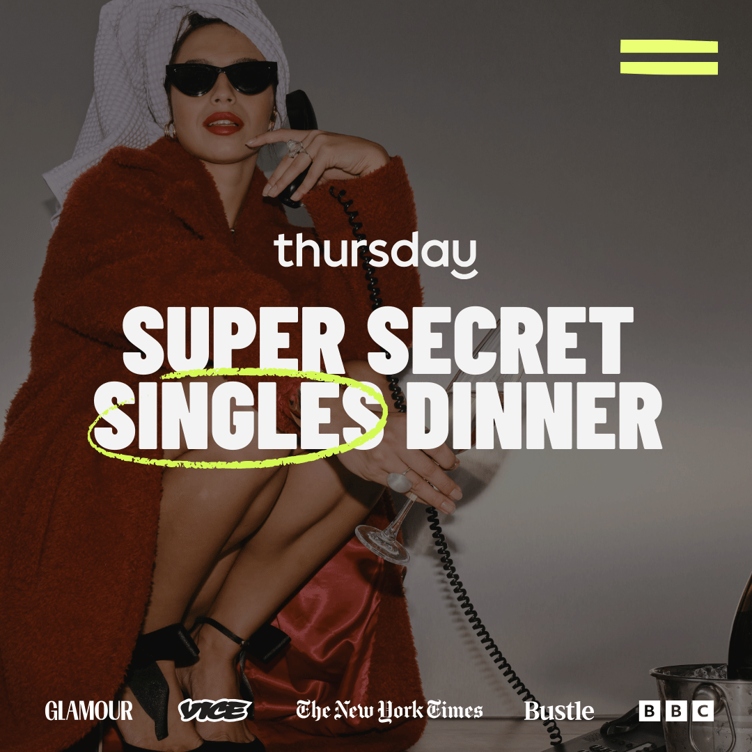 Wednesday | Super Secret Singles Dinner (30-40) | Hidden Location | Newport