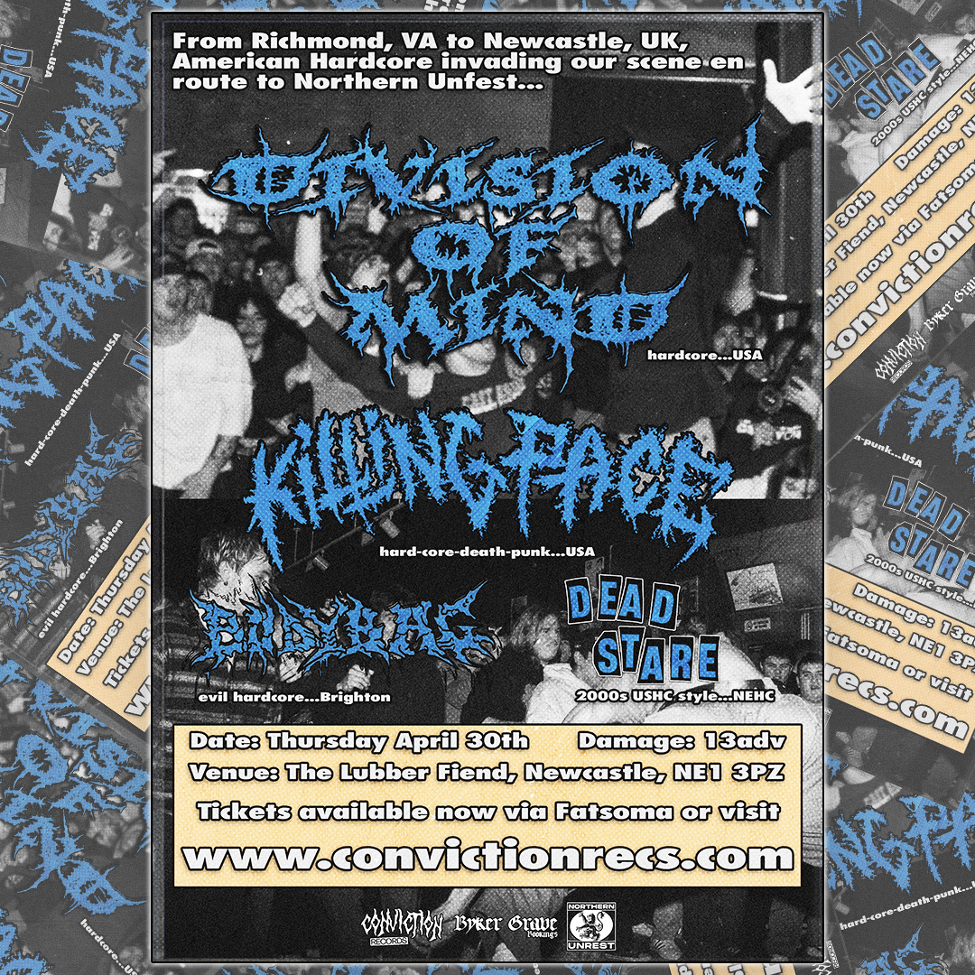 DIVISION OF MIND (USA) / KILLING PACE (USA) @ The Lubber Fiend 30.04.26