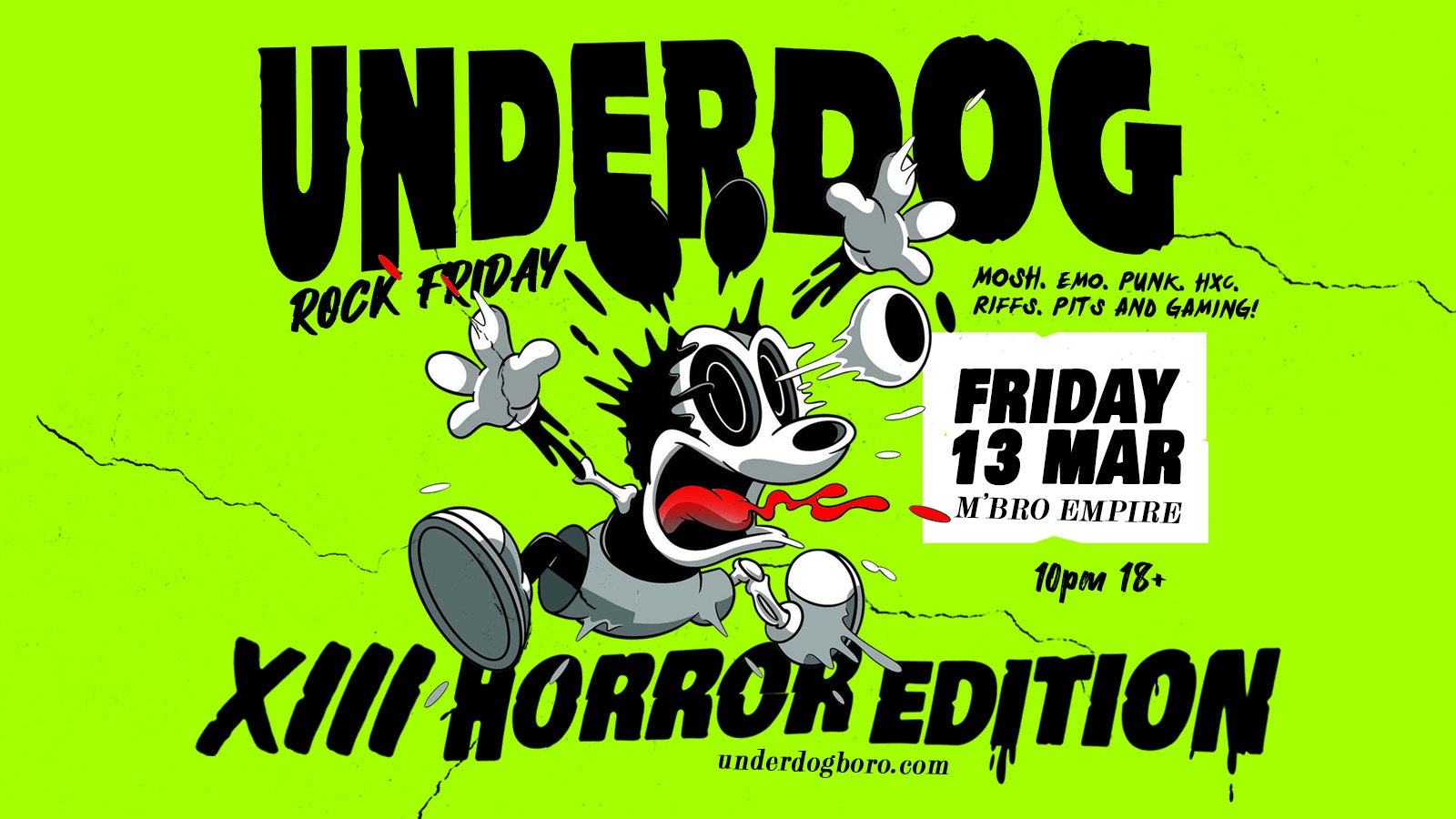 Underdog Rock Friday XIII Horror Editon