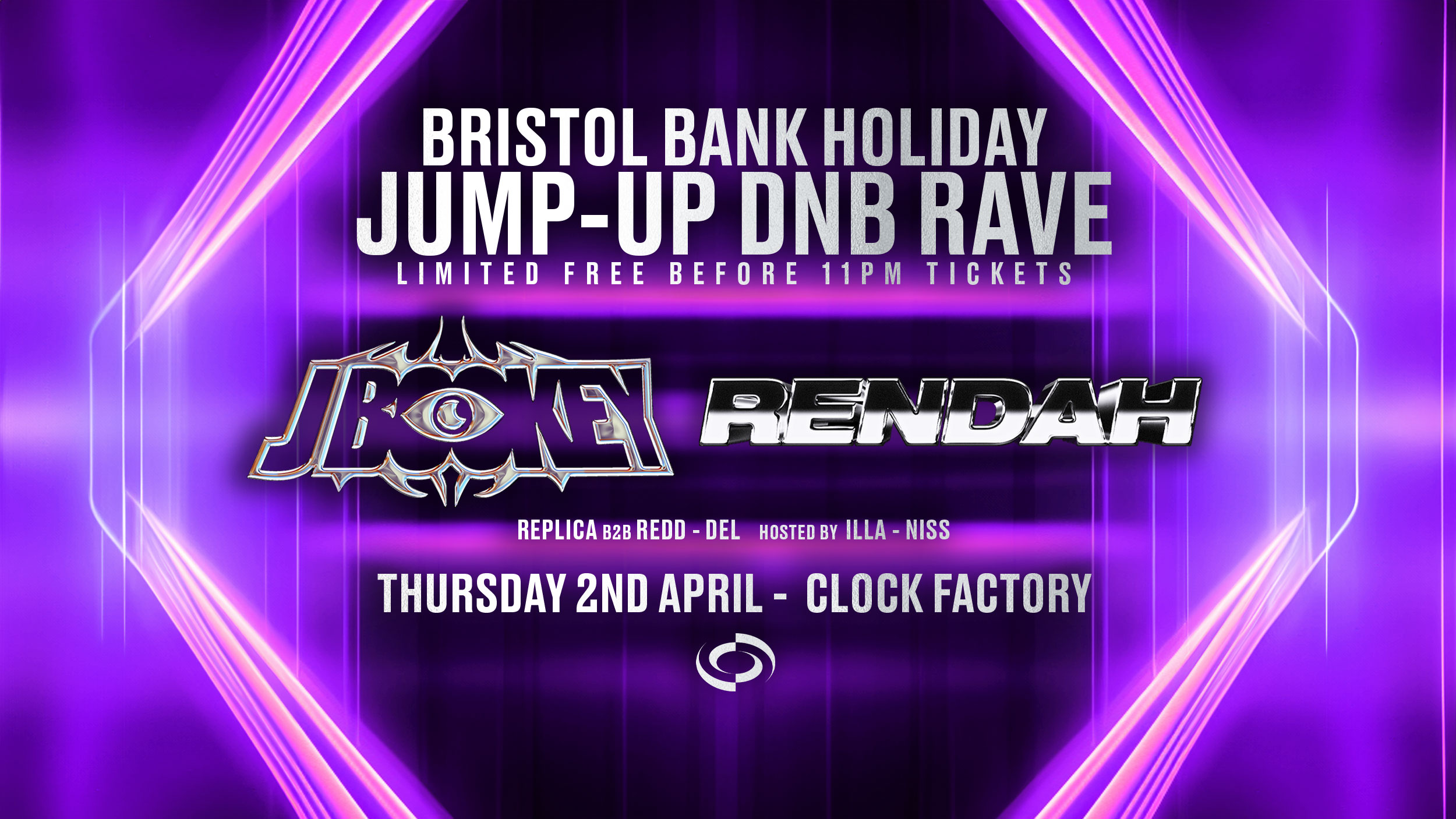 Bristol Bank Holiday Jump-Up Rave w/ J Bookey & Rendah [FREE ENTRY]
