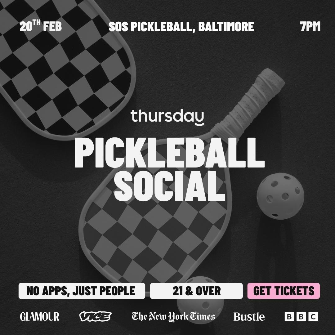 Friday | Pickleball Social | Baltimore