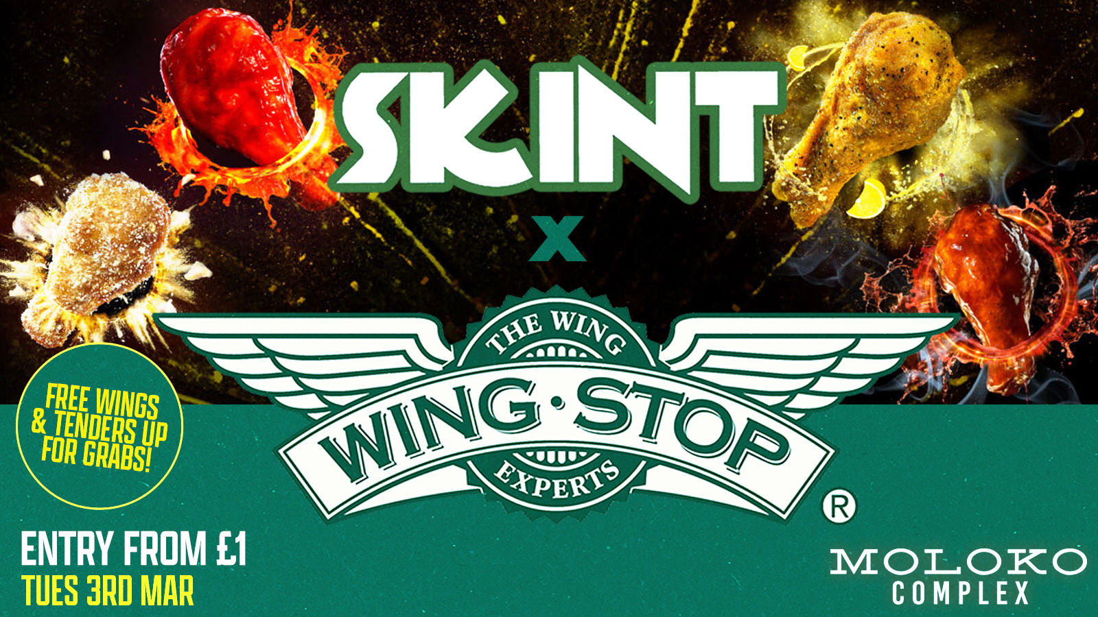 🟩🍗 SKINT TUESDAYS X WINGSTOP 🍗 🟩 – FREE WINGSTOP GIVEAWAYS – Liverpool’s Iconic Student Night ✨🎉