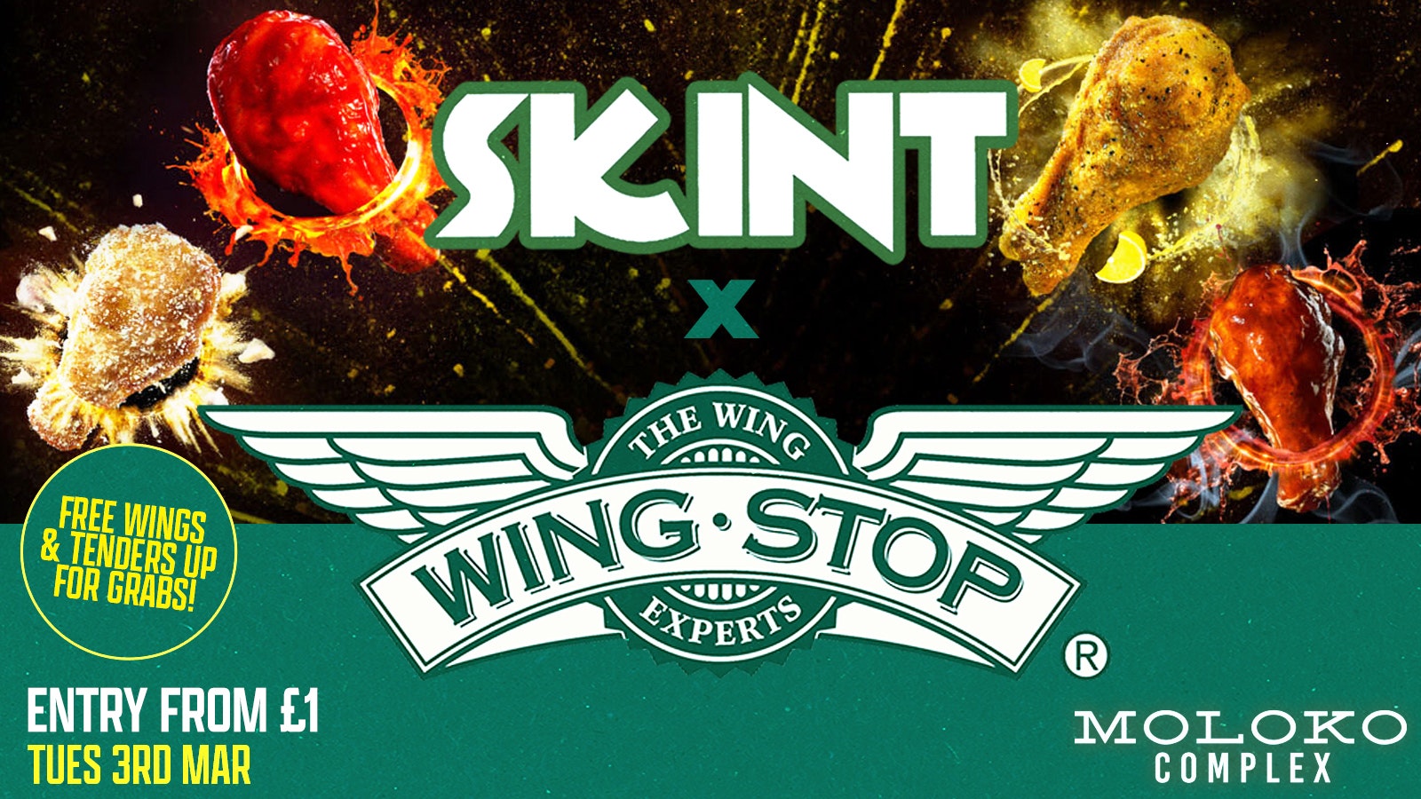 🟩🍗 SKINT TUESDAYS X WINGSTOP 🍗 🟩 – FREE WINGSTOP GIVEAWAYS – Liverpool’s Iconic Student Night ✨🎉