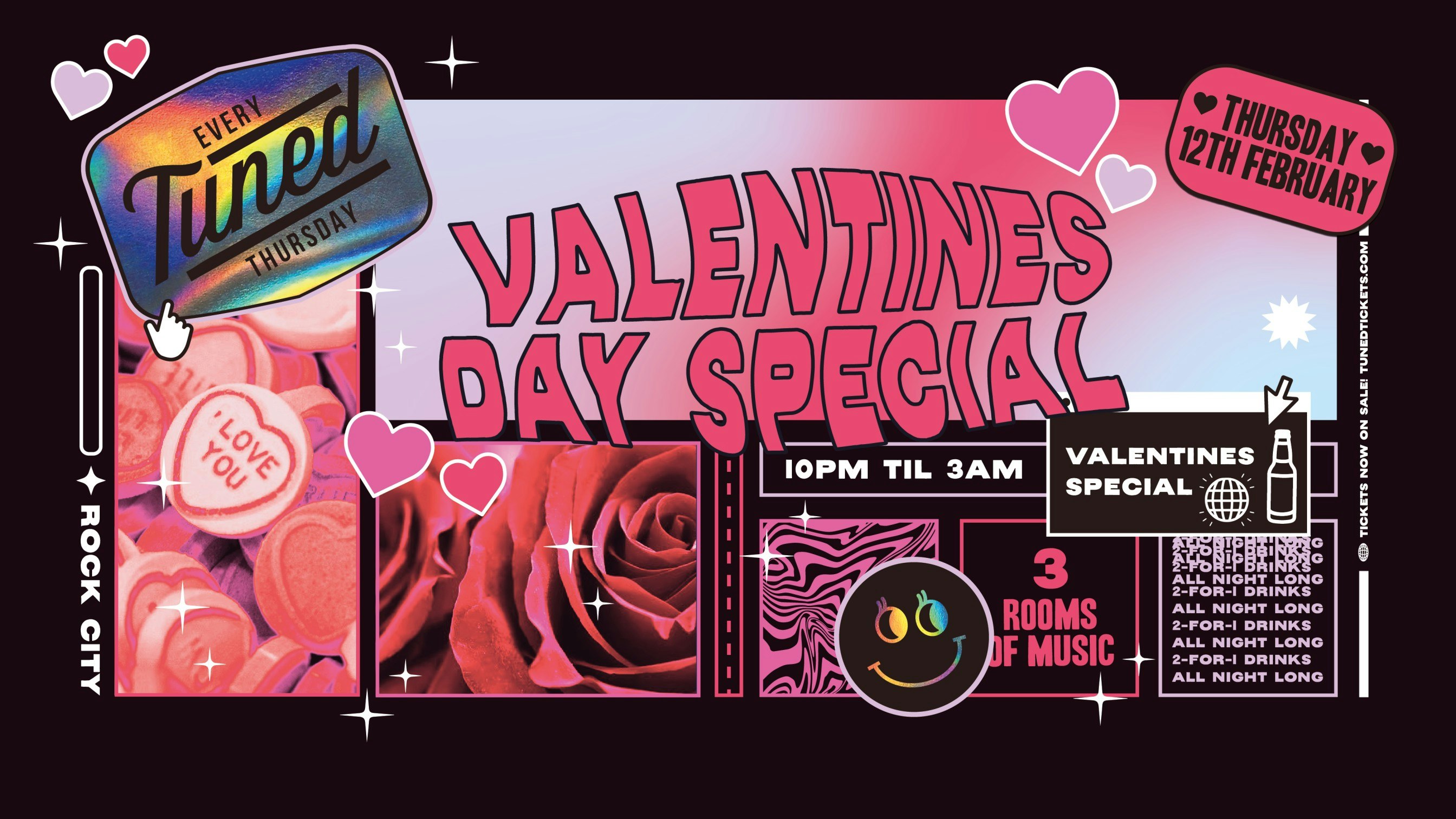 Tuned – VALENTINES SPECIAL! – Nottingham’s Biggest Student Night – 2-4-1 Drinks All Night Long – (inc Silent Disco In Beta Room) 12/02/26