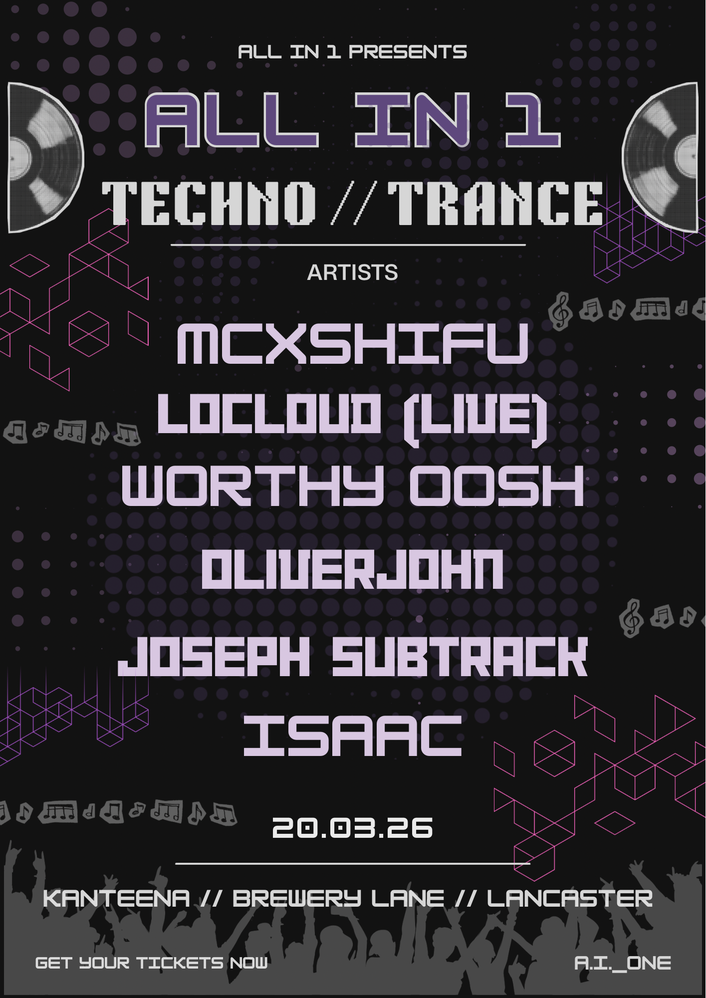 ALL IN 1’s – TRANCE // TECHNO