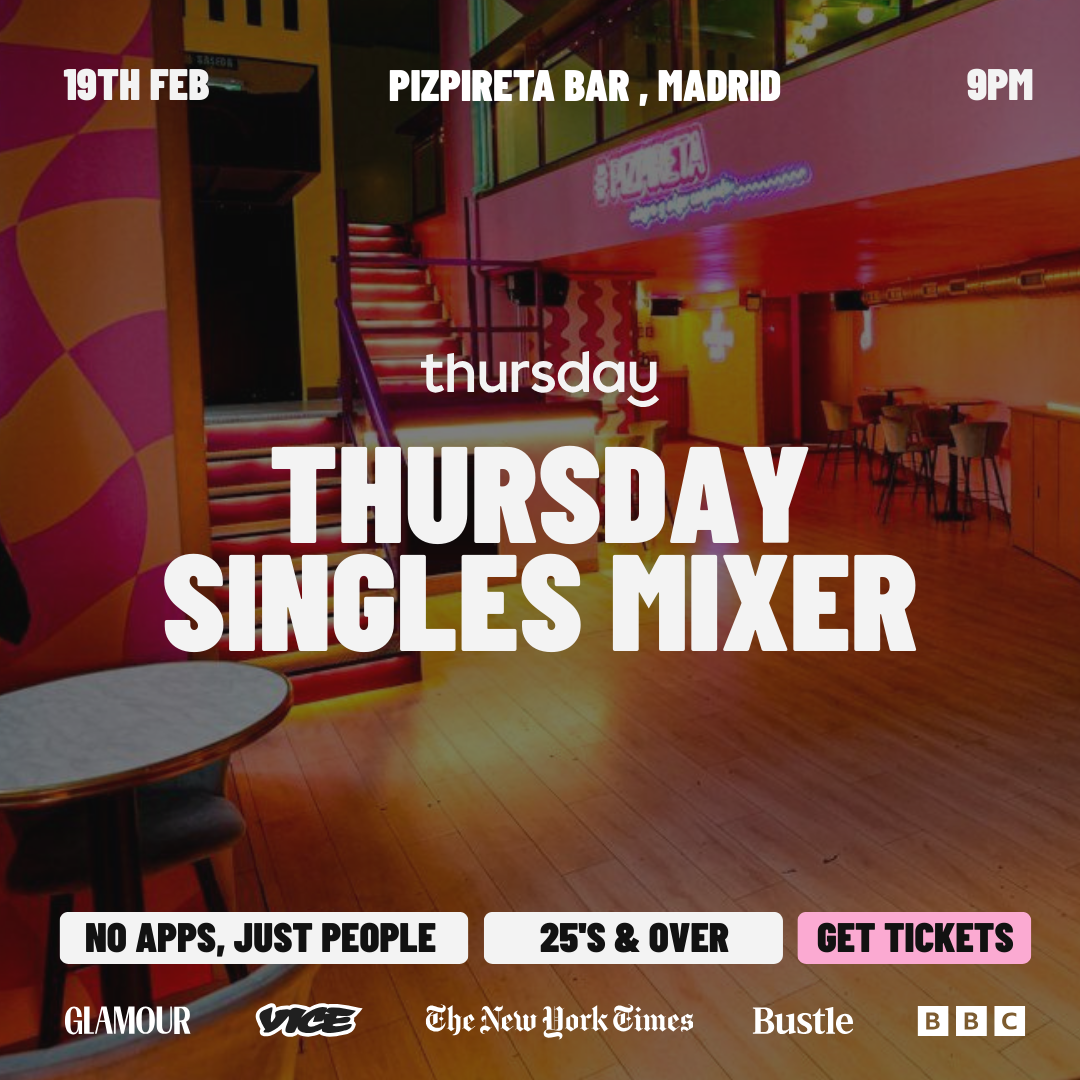 Thursday | Anti-Valentine’s Single Mixer Event | Madrid