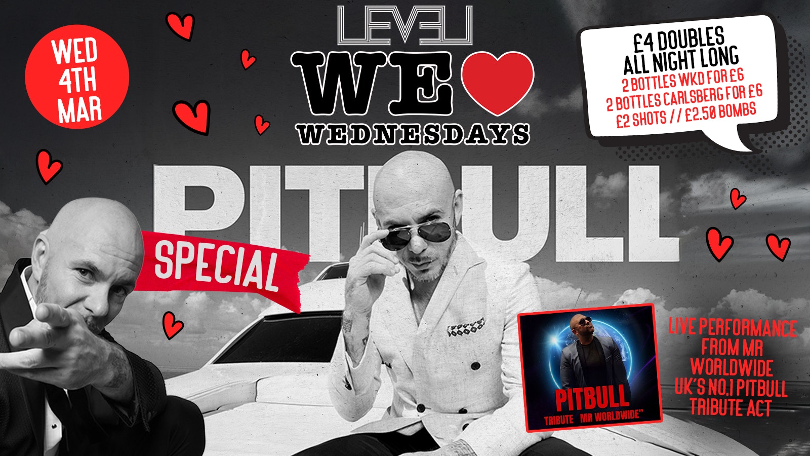 WE LOVE ❤️ WEDNESDAYS – PITBULL SPECIAL – Feat Live Performance from MR WORLDWIDE 🌍🎤 The UK’s No.1 Tribute Act – LIVERPOOL’S LEGENDARY WEDNESDAY NIGHT