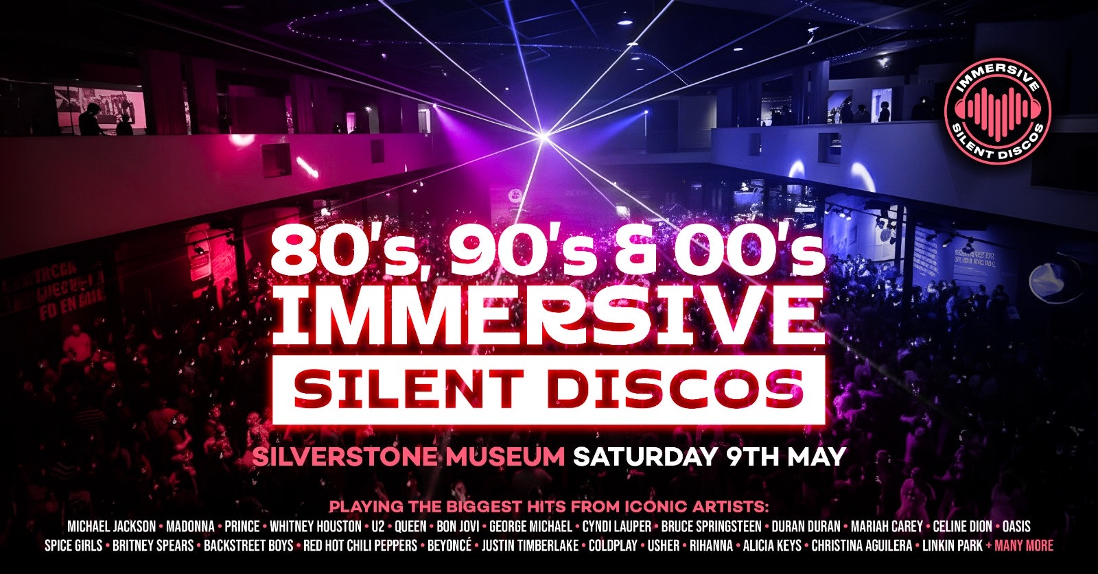 🎧 80s, 90s & 00s Silent Disco @ Silverstone Museum