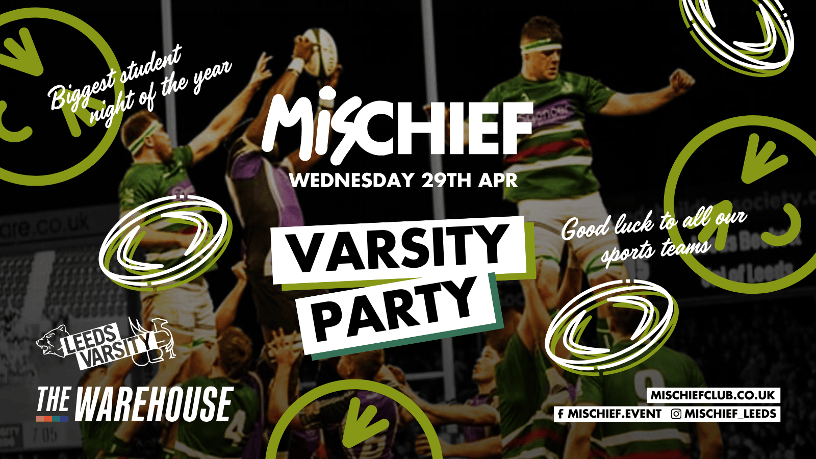 Mischief: Varsity Afterparty | OPEN TILL 5AM!