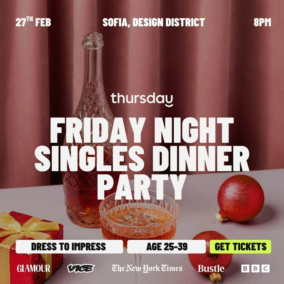 Friday | Singles Dinner Party at Sofia (Ages 25-39) | Miami Design District