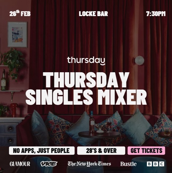 Thursday | Singles Mixer Locke Bar | Dublin