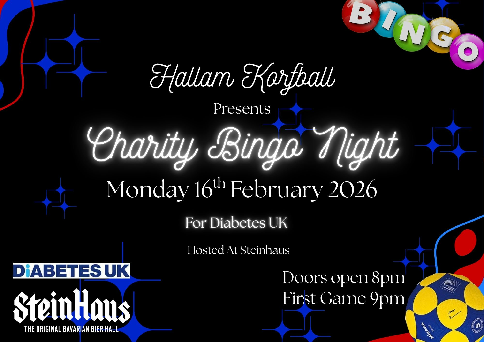 Korfball charity bingo night