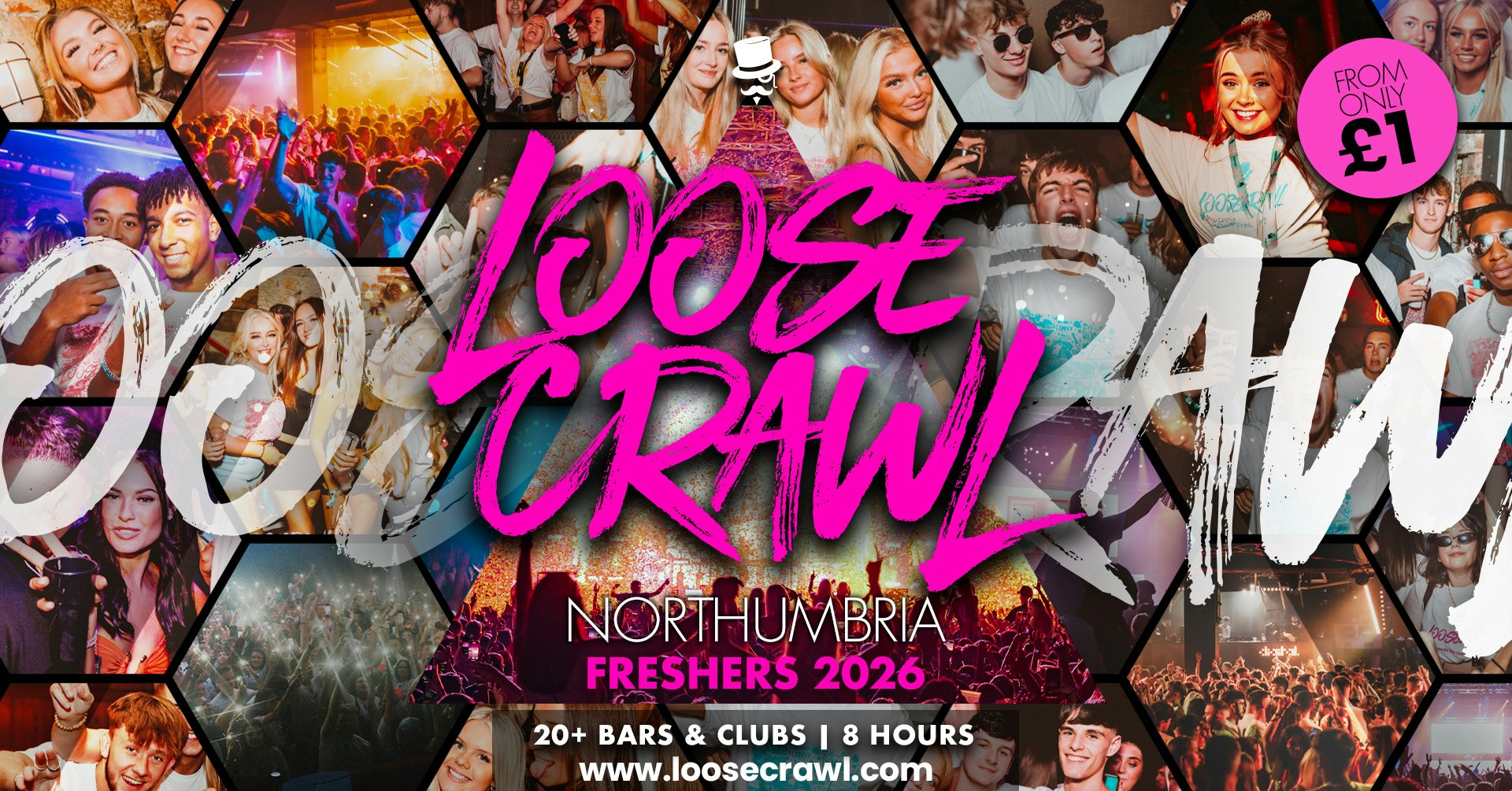 🏃🏽‍♀️‍➡️ LOOSECRAWL // NORTHUMBRIA FRESHERS ONLY 🏃‍♂️ 20+ VENUES OVER 8 HOURS – OUR BIGGEST EVER CRAWL ROUTE!!!