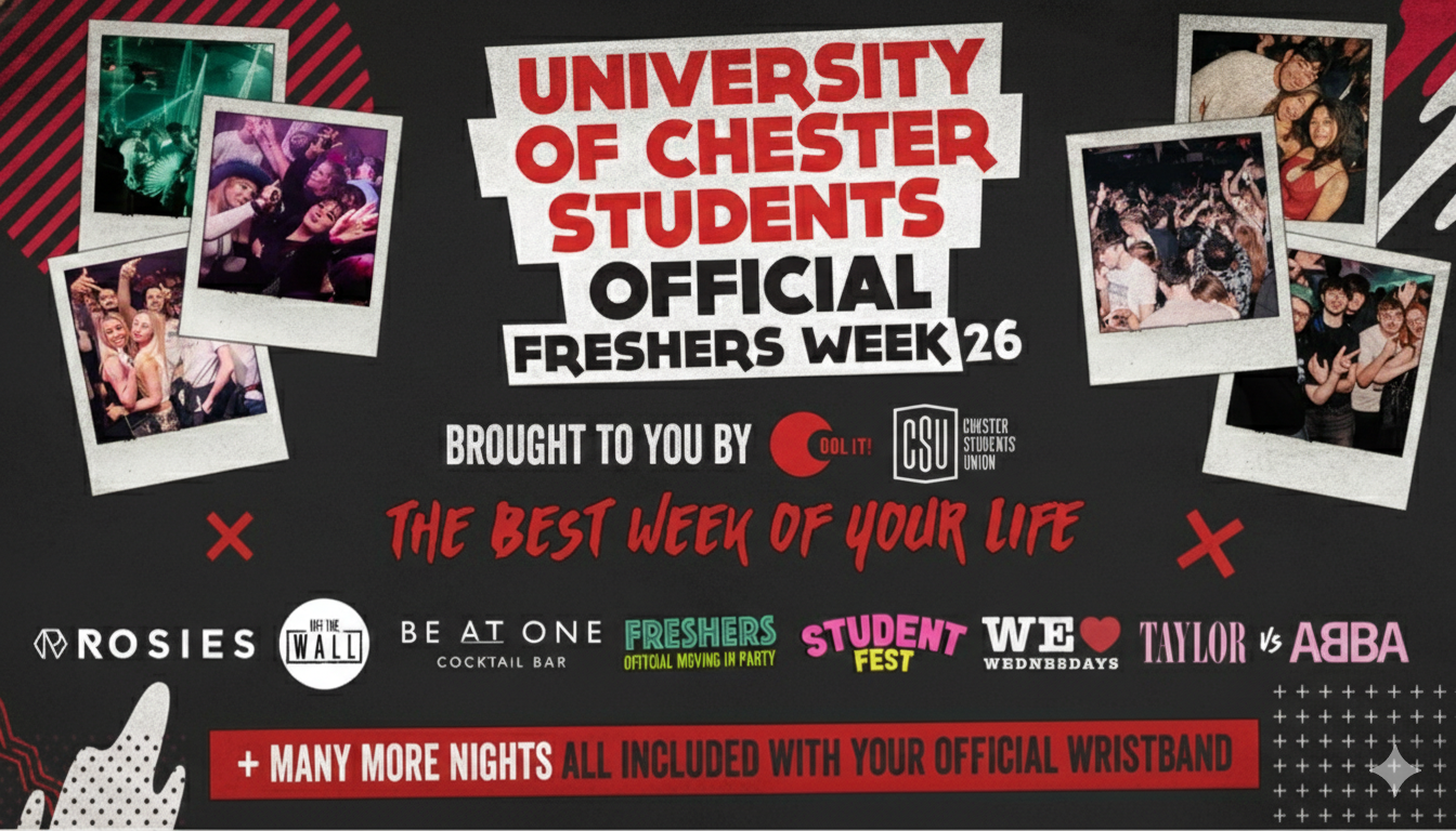 University Of Chester Students – OFFICIAL – All Access Freshers Wristband 2026