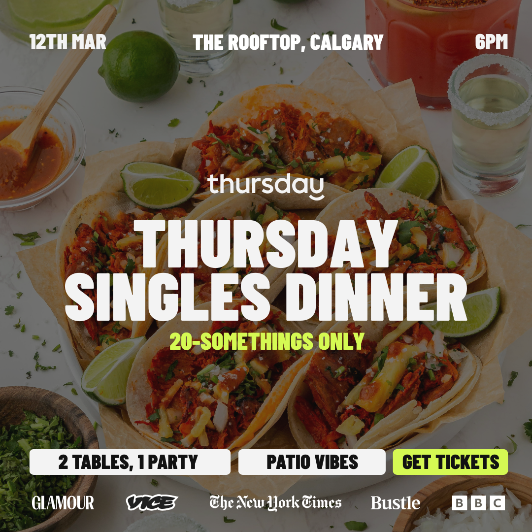 Thursday | The Rooftop Singles Dinner (Age 20-somethings) | Calgary