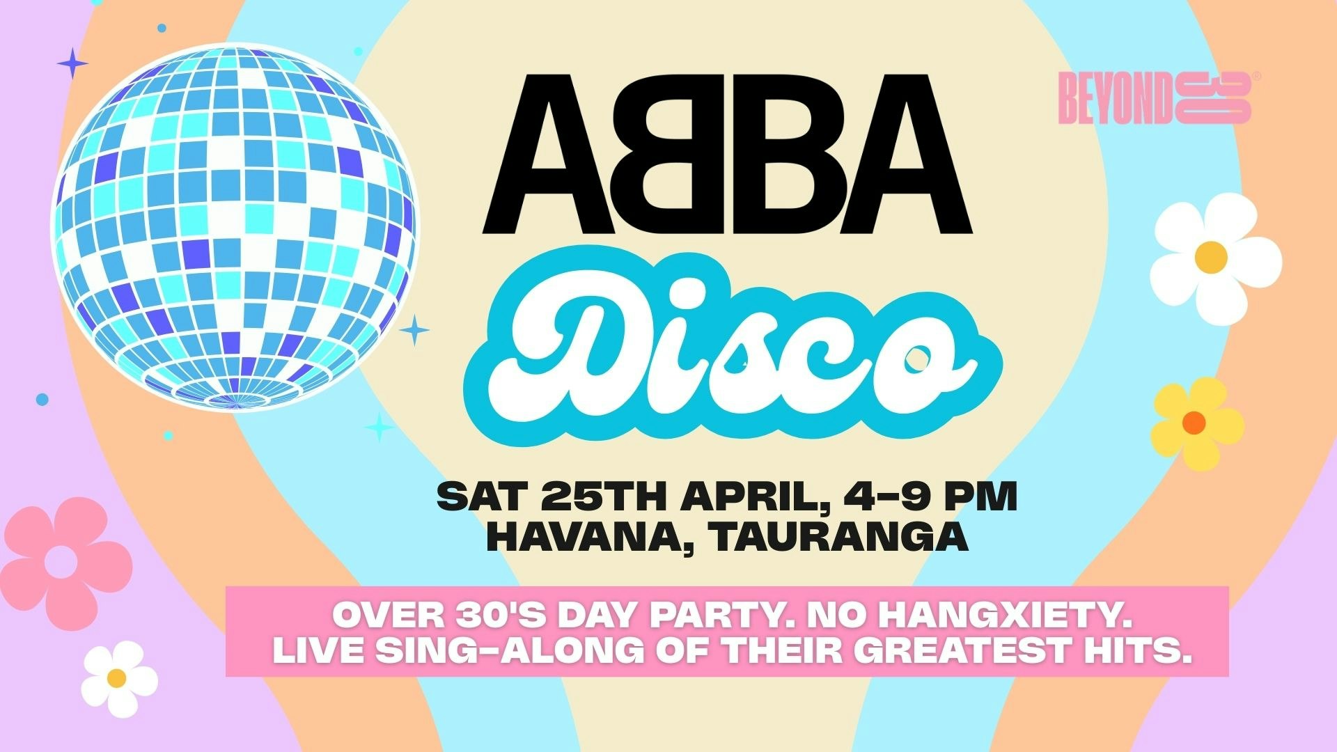 OVER 30s DAYTIME ABBA DISCO – TAURANGA ⭐