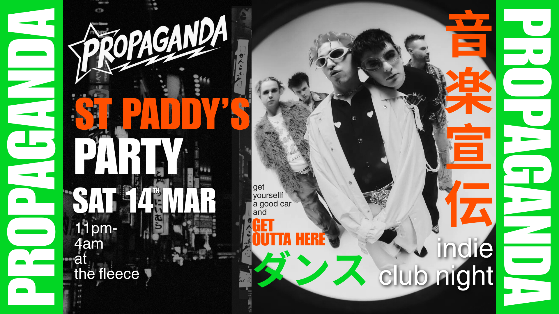 TONIGHT 💚 ST PADDY’S PARTY – indie club night – PROPAGANDA.