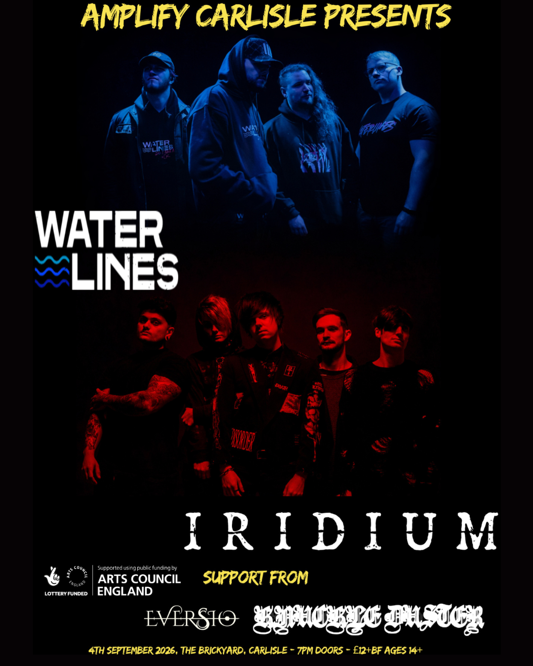 Waterlines & Iridium — Co‑Headline Show w/ support from Eversio + Knuckleduster