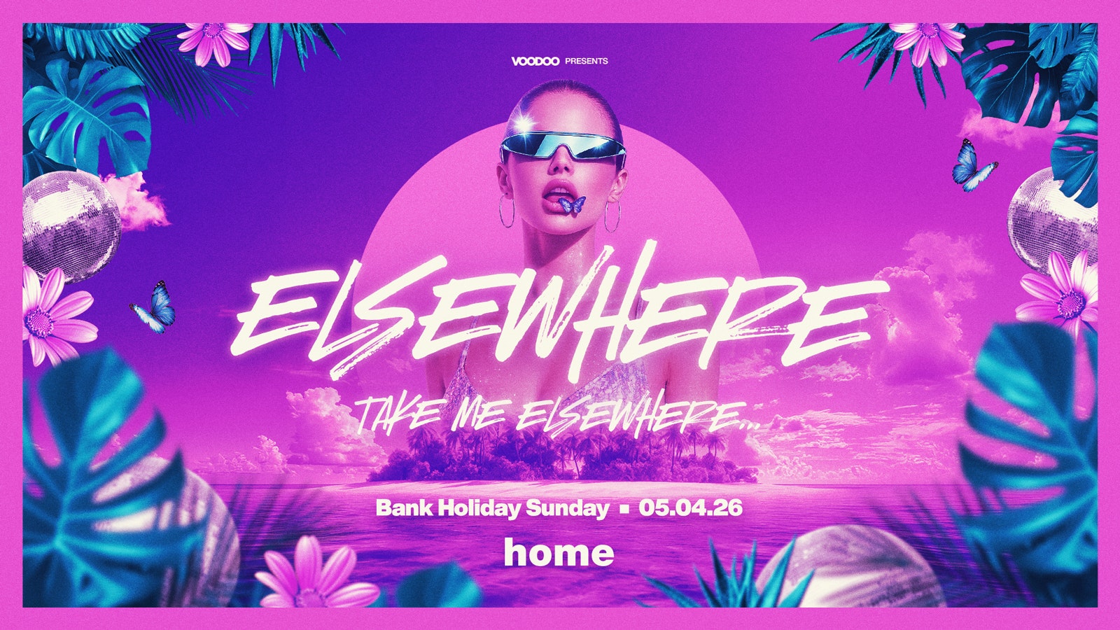 ELSEWHERE *£3.50 DBLS & £1 TICKETS* Easter Sunday 5th April @ Home 🕶️