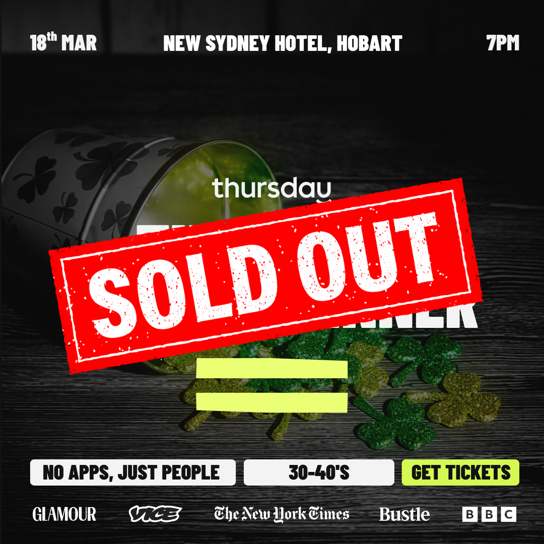 SOLD OUT: Wednesday | Singles Dinner [30-40] | New Sydney Hotel | Hobart