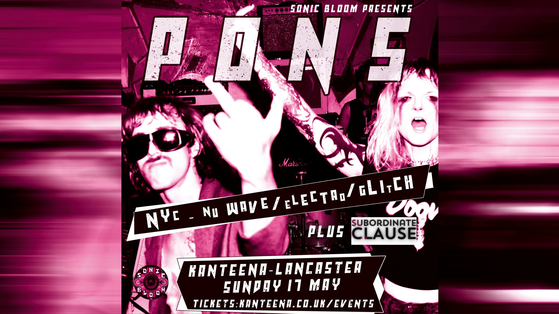 PONS (NYC // Punk/No wave) plus Subordinate Clause
