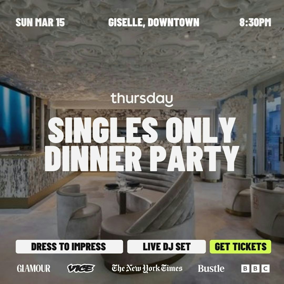 Sunday | Private Singles Dinner Party @ Giselle 🪩 | Age Group Matching | Brickell
