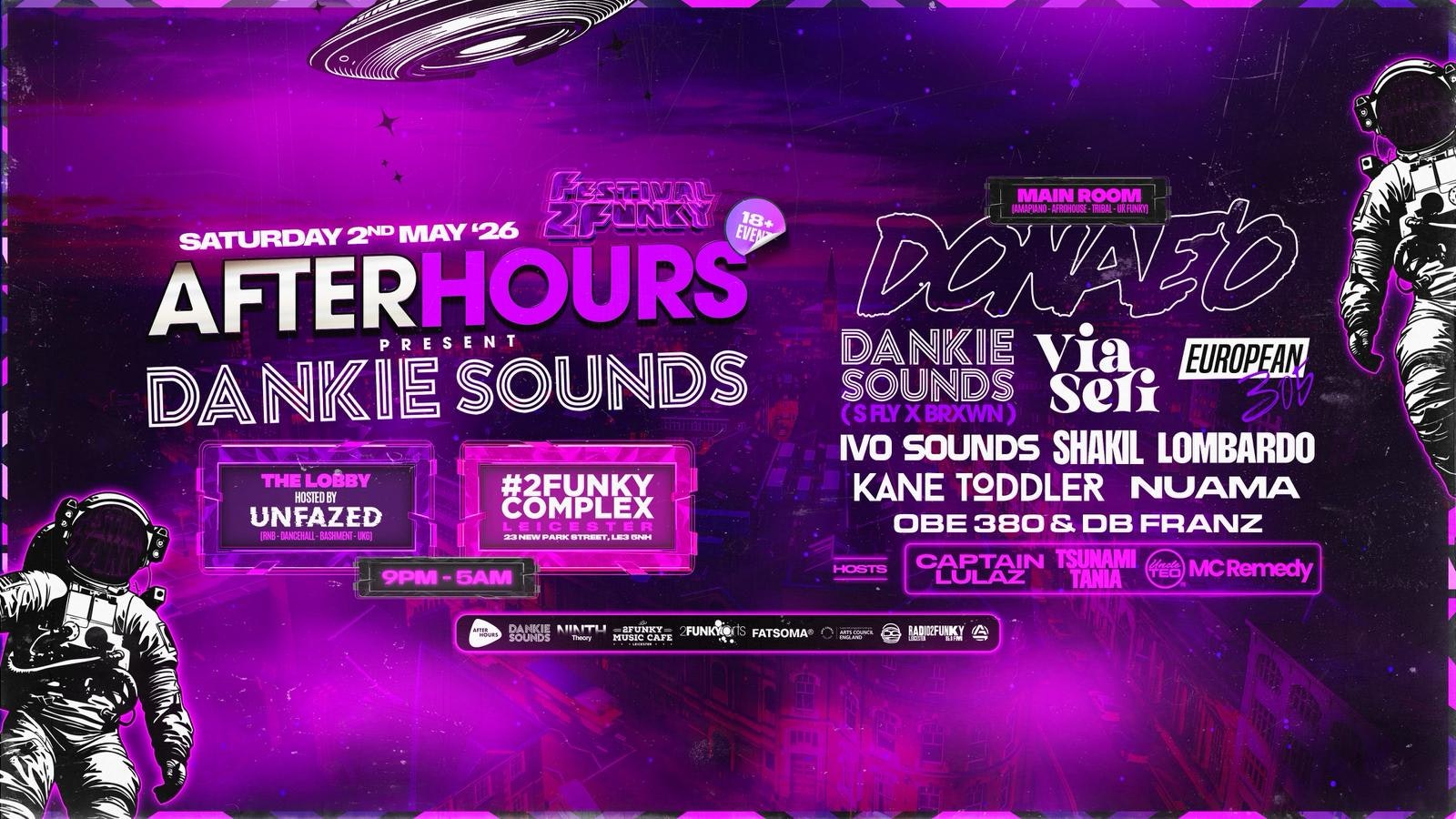 DONAE’O AT AFTER HOURS PRESENTS DANKIE SOUNDS @ Festival2Funky 2026