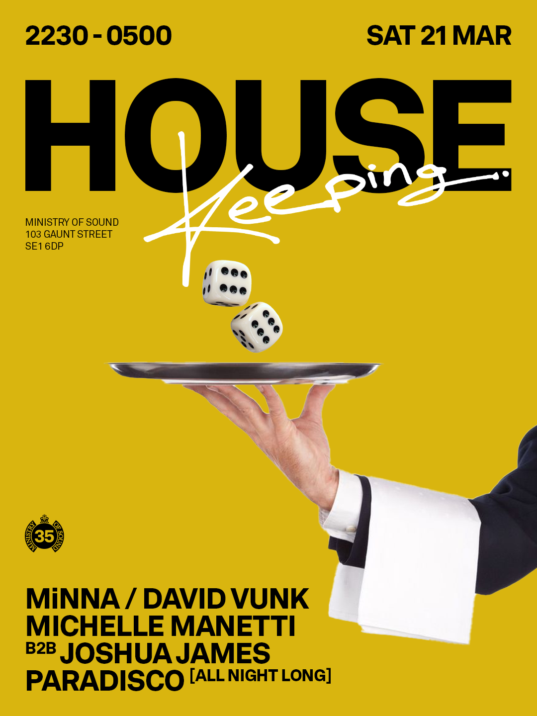 Tonight – Ministry of Sound | £5 tickets –  House, Disco, Tech – £5 tickets 🎧