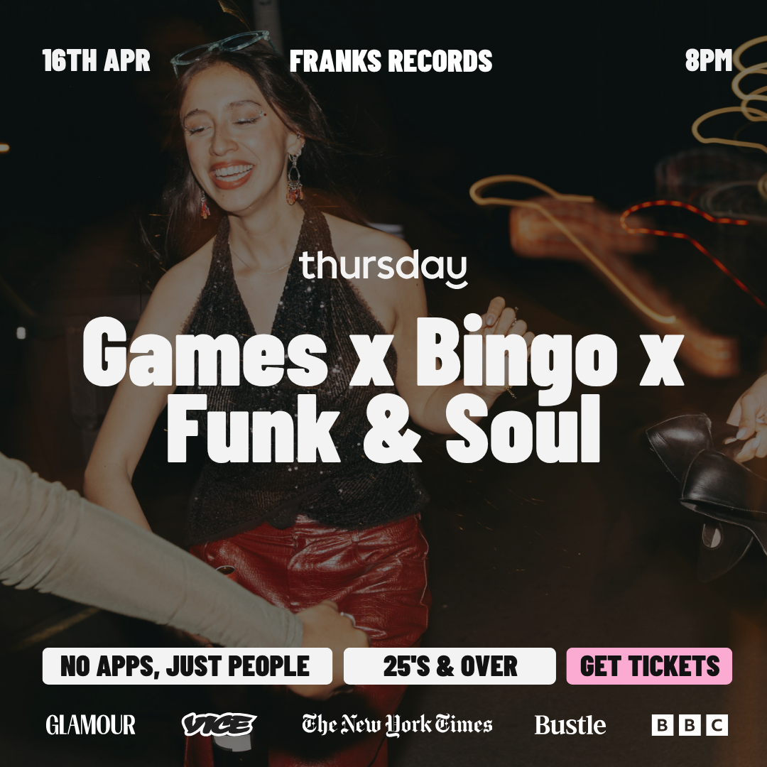 Thursday | Games x Bingo x Funk & Soul | Frank’s Records