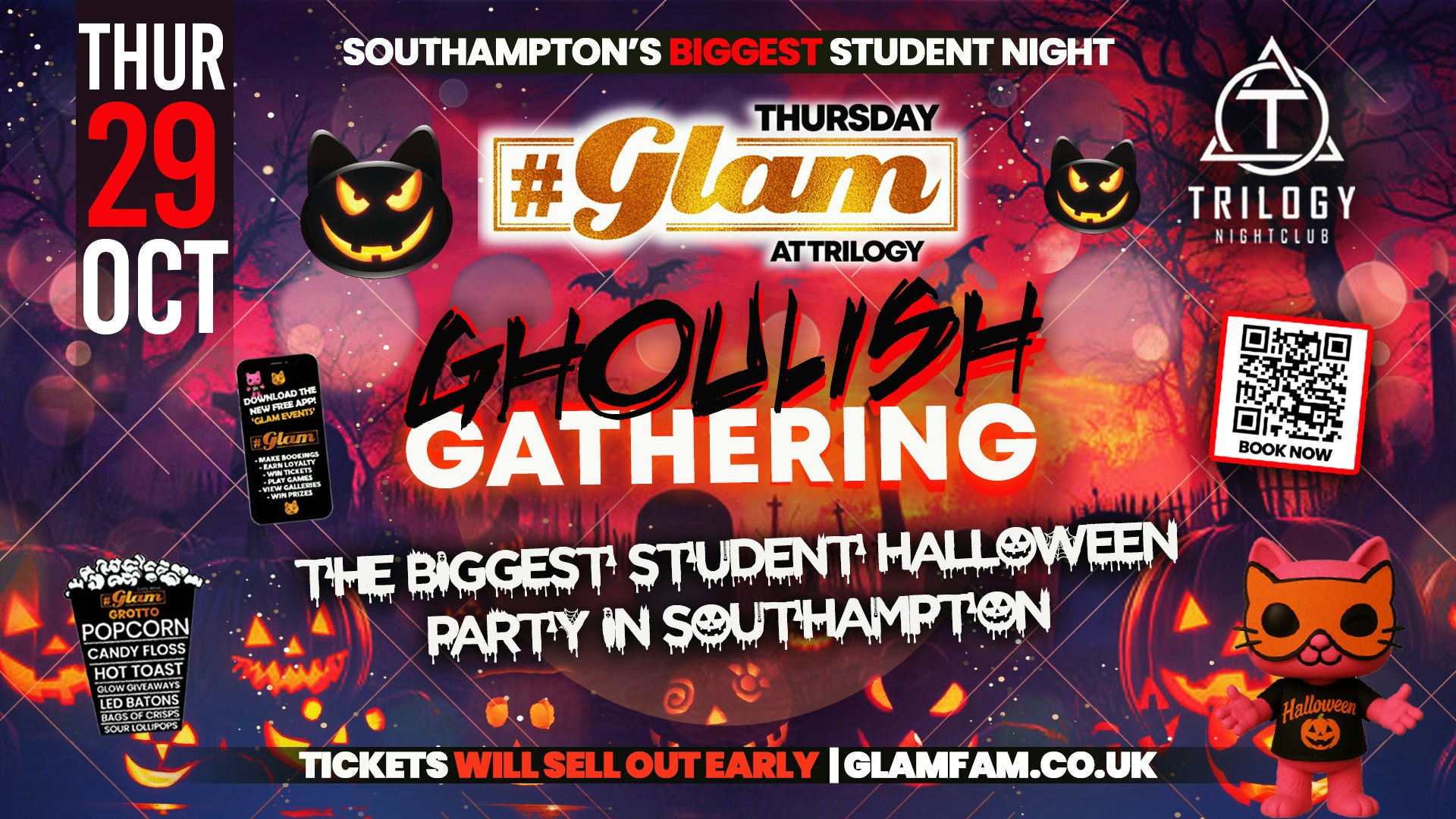 😻 Glam Thursdays | 🧟🦇🐈‍⬛ GLAM HALLOWEN 2026! 🧛🏽‍♂️🎃👻Southampton’s Best Student Night! 😻 £1 Shots All Night! 🥃