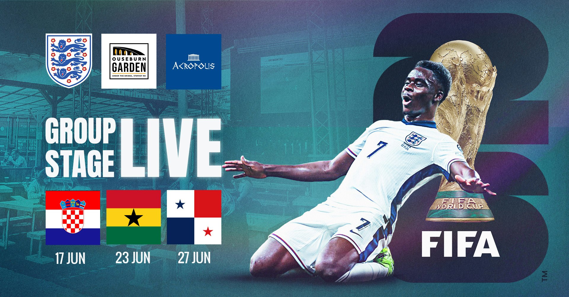 England vs Croatia | World Cup 2026 at Ouseburn Garden