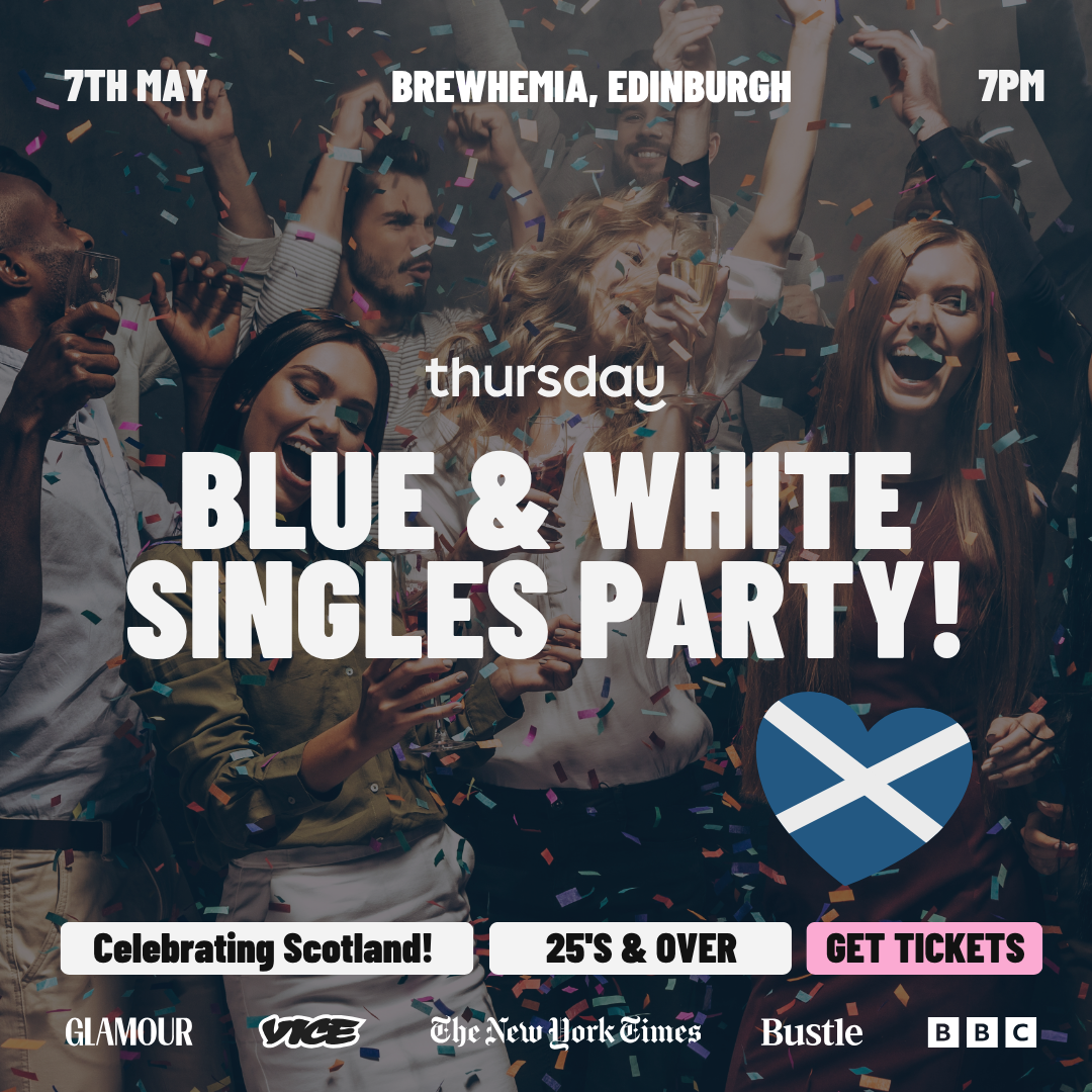 Thursday | Brewhemia BLUE & WHITE SINGLES PARTY| Edinburgh