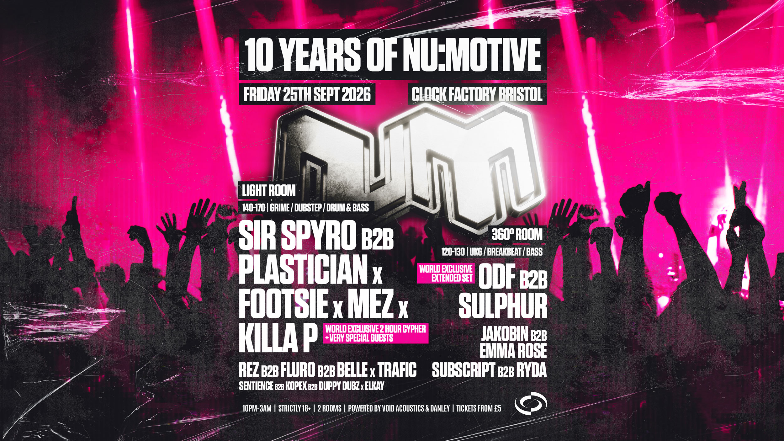 10 Years of NM: Sir Spyro B2B Plastician, Footsie, Killa P, Mez, ODF B2B Sulphur + Many More