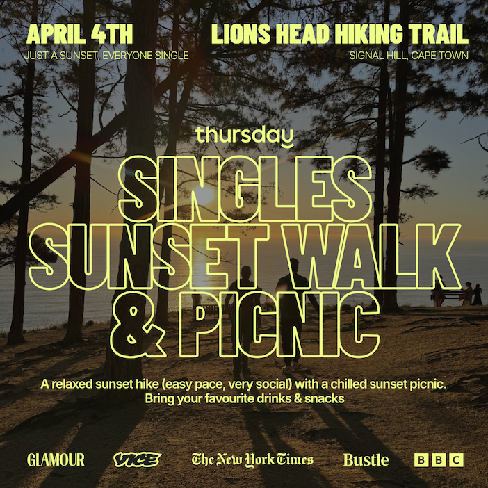 Saturday | Singles Sunset Walk & Picnic | Cape Town