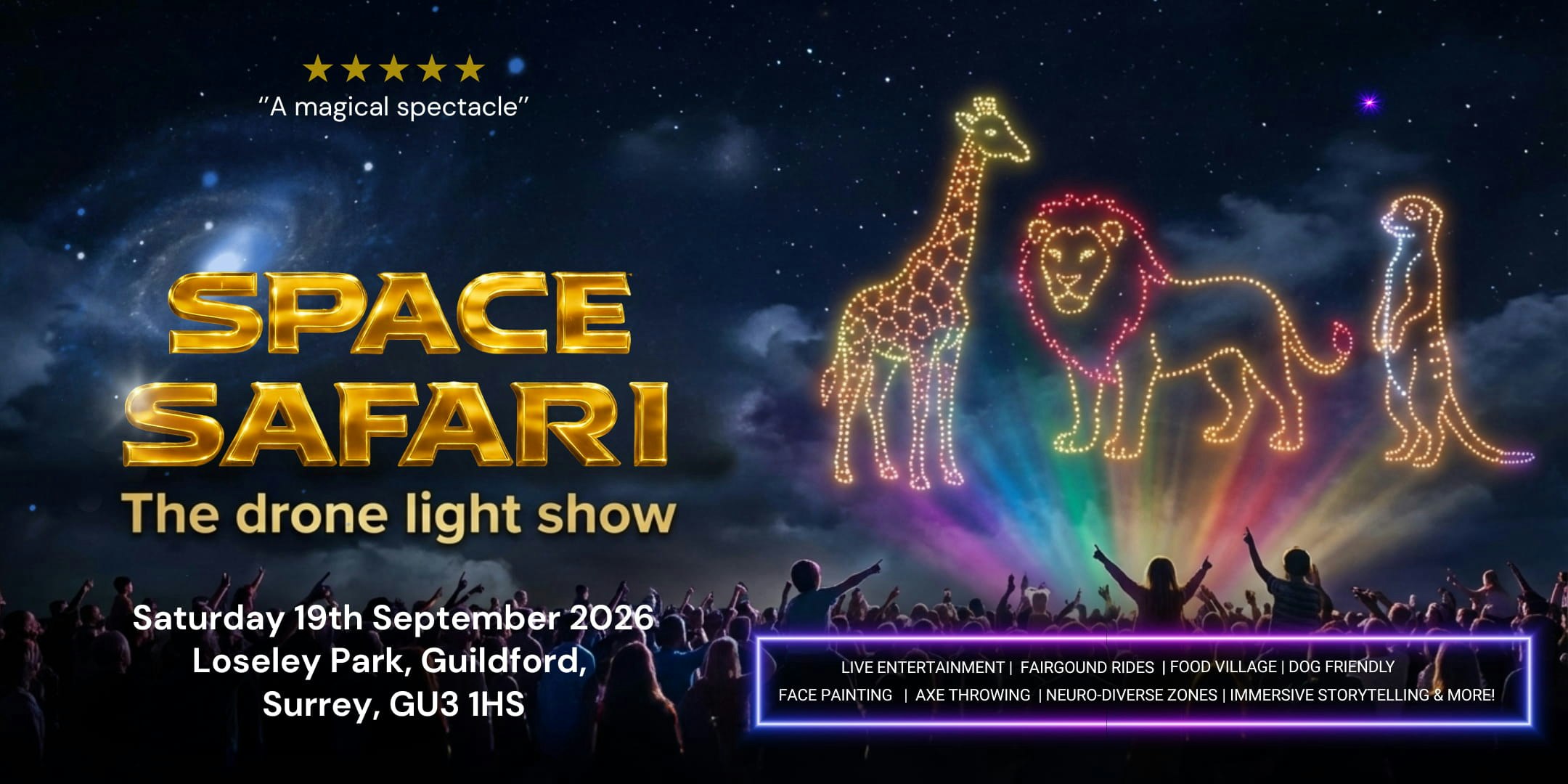 Space Safari Drone Light Show – Guildford