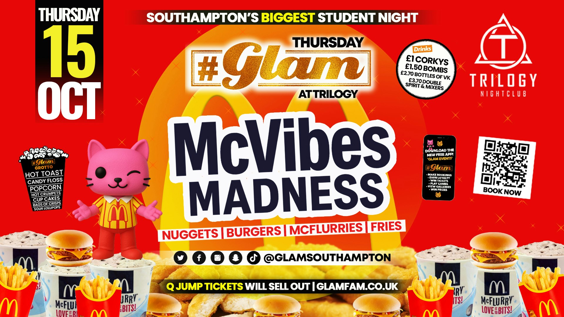 😻 Glam Thursdays | 😋 MACCIES TAKEOVER! 😋 Southampton’s Best Student Night! 😻 £1 Shots All Night! 🥃