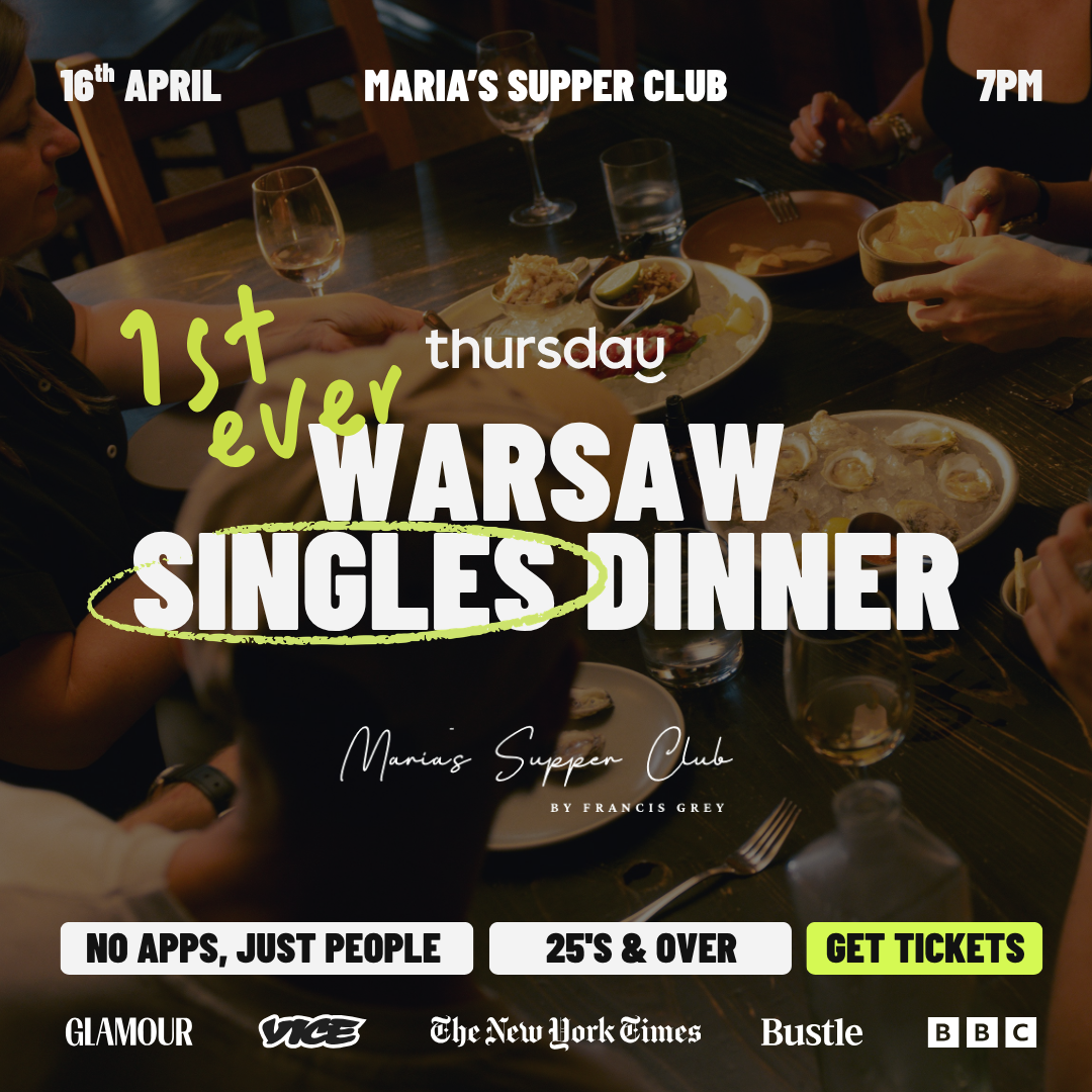 Thursday | FIRST EVER Warsaw Singles Dinner @ Maria’s Supper Club | Warsaw