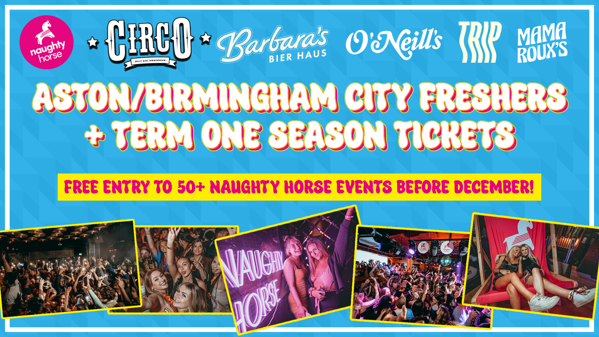 Aston/Birmingham City Freshers + Term 1 Season Ticket [Refundable]