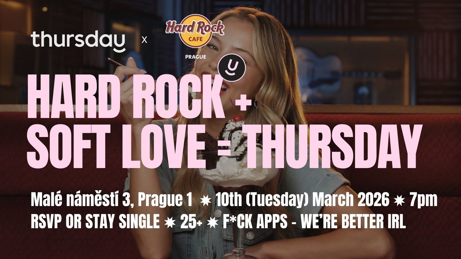 Thursday Dating | Single Mixer & Live Matching | Hard Rock Cafe, Prague 1 1 | CZ / EN