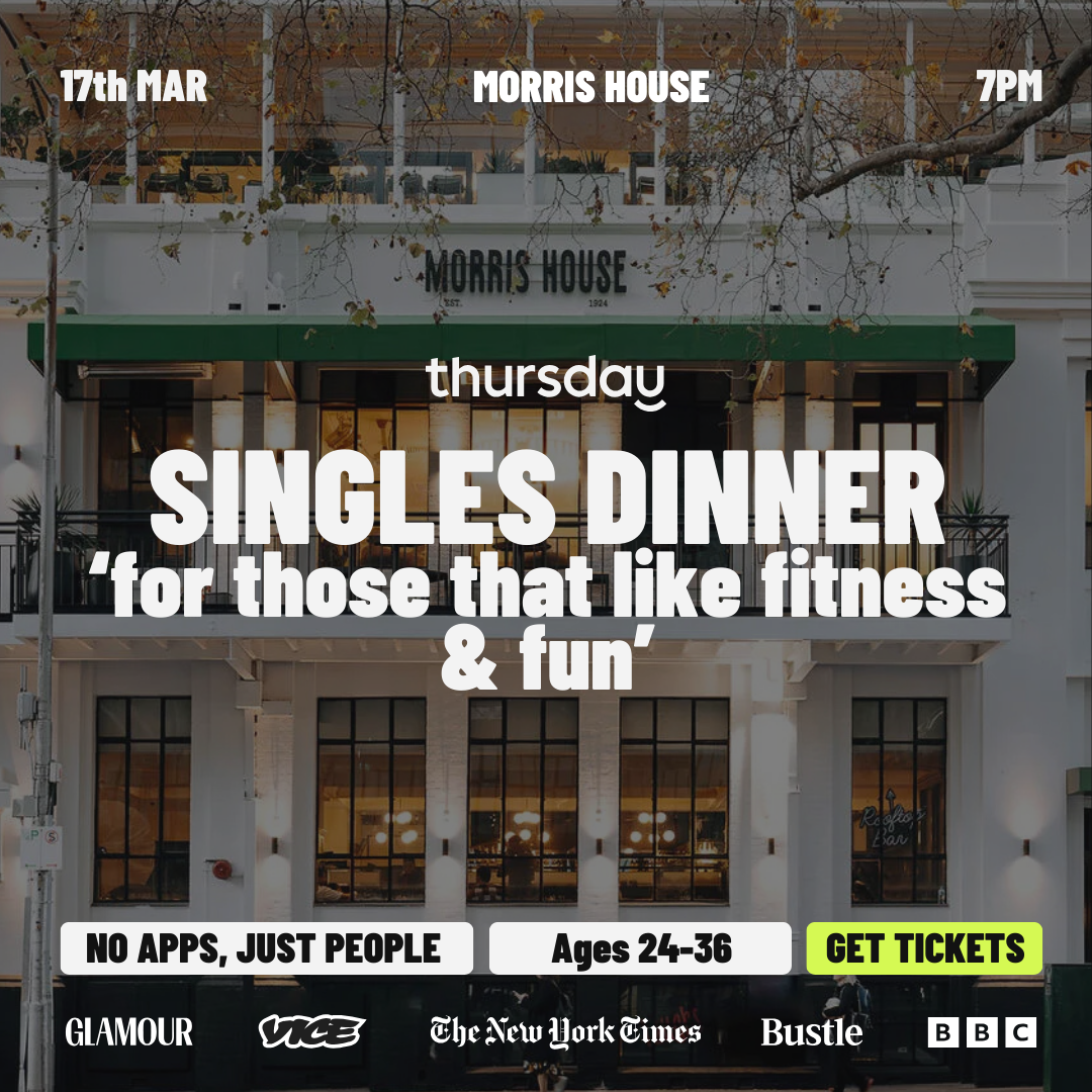 Tuesday | Morris House Singles Dinner fit but fun (24-36) | CBD